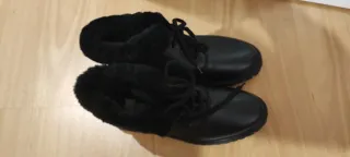 Botines de piel negros talla 38