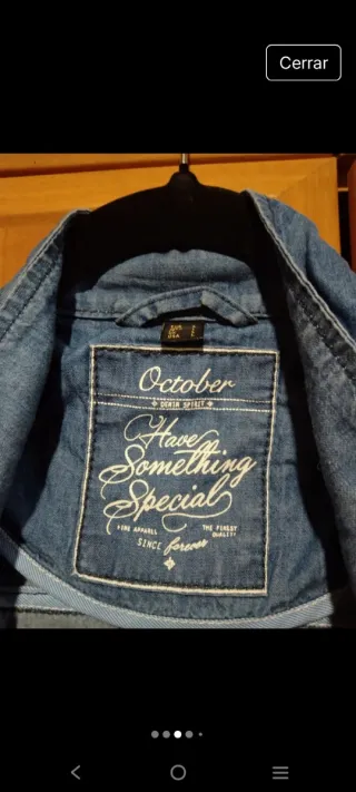 Sobrecamisa vaquera October Talla M