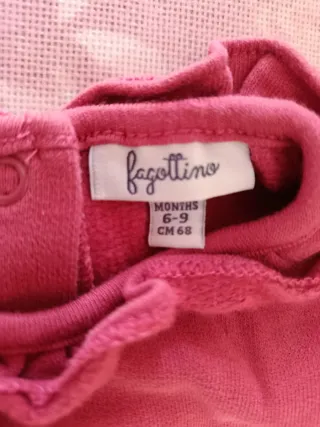 Tuta neonata rossa con volpe, marchio Fagottino