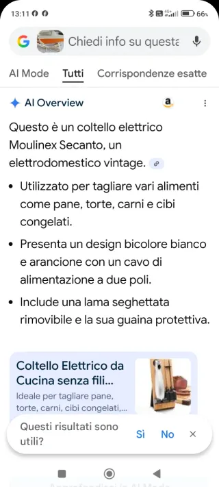 Coltello Elettrico Vintage Moulinex 246