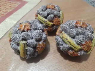 Set 3 candele decorative