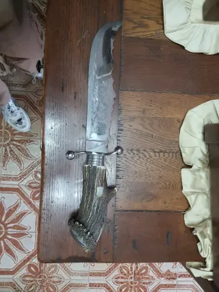 Coltello Indian anni 80 manico cervo vintage