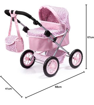 Carrito bebé infantil Leopardo rosa