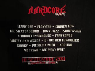 T-Shirt discoteca Number One Hardcore Forever tg L