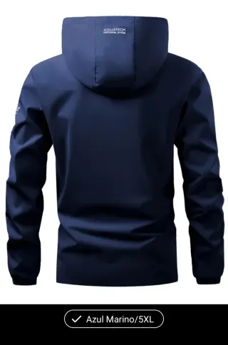Chaqueta con capucha azul marino Talla 5XL