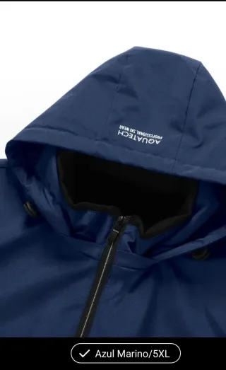 Chaqueta con capucha azul marino Talla 5XL