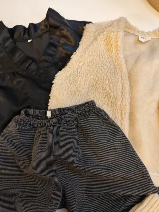 Traje de caserito negro y beige talla 2.