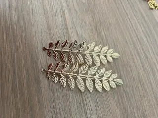 2 Pasadores Hoja Dorada XL (10cm)