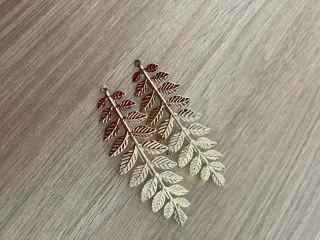 2 Pasadores Hoja Dorada XL (10cm)