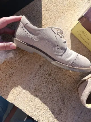 Zapatos niño comunión beige