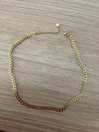 Collar Choker Dorado Acero Flechas