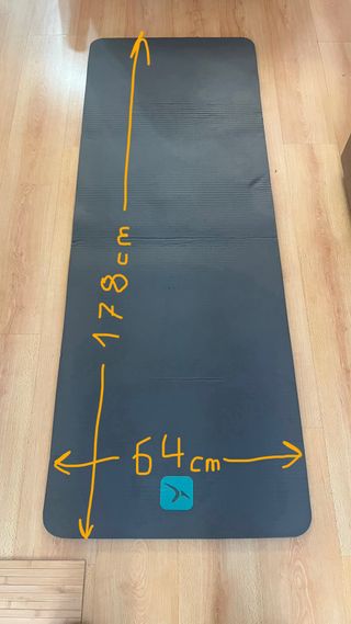 Esterilla Pilates/Yoga/Fitness Gris Confort 15mm