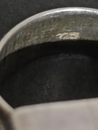 Anillo Plata 925 Vintage Piedra Natural