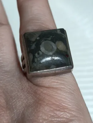 Anillo Plata 925 Vintage Piedra Natural