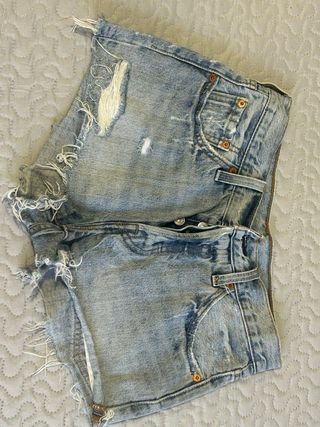 Levi's Shorts Azules Desgastados
