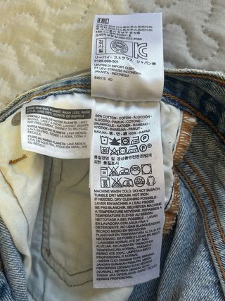 Levi's Shorts Azules Desgastados