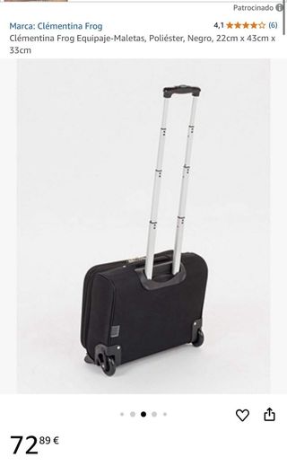 Maleta Clémentina Frog Negra Poliéster