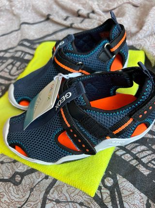 Zapatillas Geox Niños Azul Naranja Talla 27