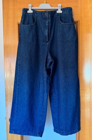 Pantalones anchos Zara azules