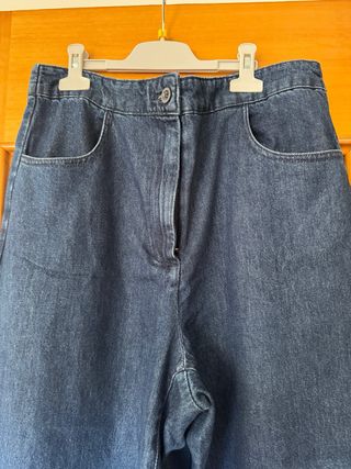 Pantalones anchos Zara azules