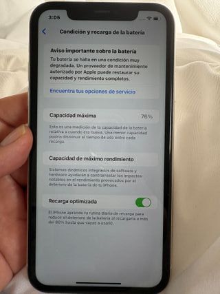 iPhone 11 64GB Negro - Batería 76%