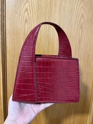 Bolso Zara Rojo Cocodrilo