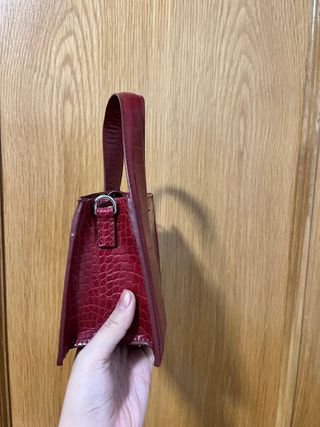Bolso Zara Rojo Cocodrilo