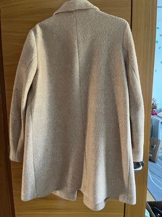 Abrigo paño Zara beige