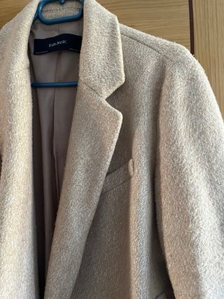 Abrigo paño Zara beige