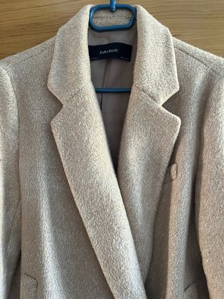 Abrigo paño Zara beige