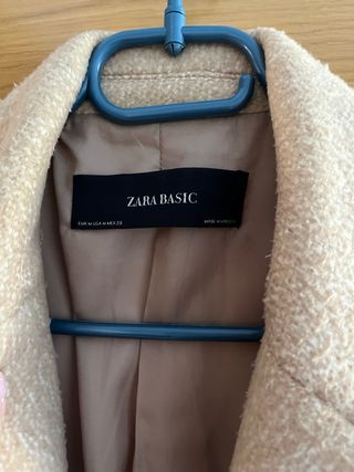 Abrigo paño Zara beige