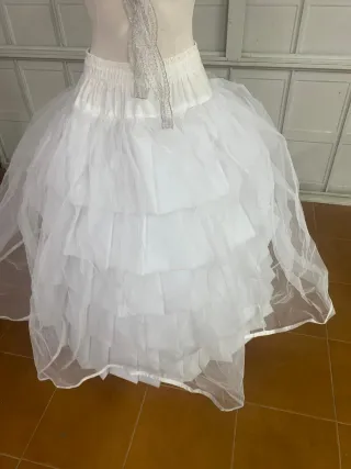 Cancán Fallera Blanco . 95 cm