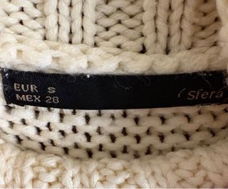 Jersey largo de punto mujer beige