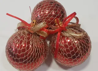 Bolas Navidad Rojas y Doradas