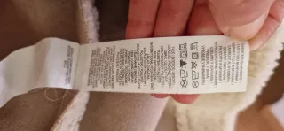 Abrigo largo teddy beige