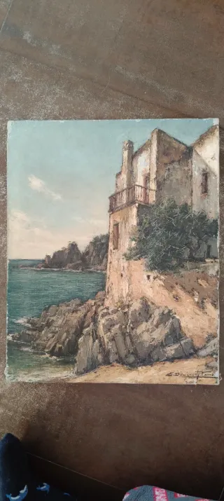 Cuadro Domènech Farré: Costa y Edificio