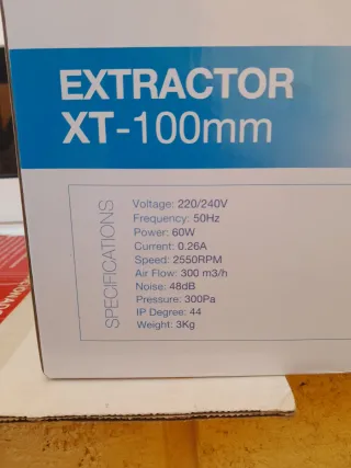 Extractor ClimaTek XT-100mm 300 m³/h