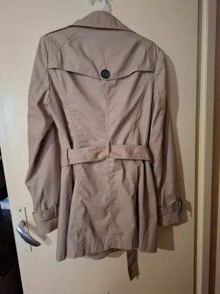 Trench semilargo beige