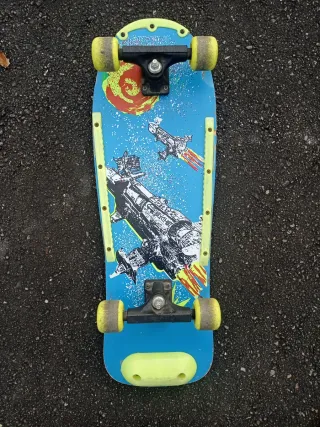 Skate azul con diseño de surf star wars nave inter