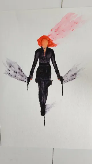 Láminas acuarela Marvel hechas a mano