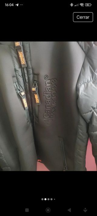Parka Canadian Peak Negra y Naranja