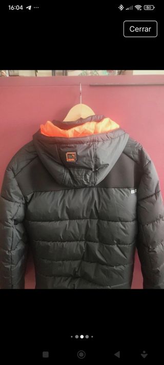 Parka Canadian Peak Negra y Naranja