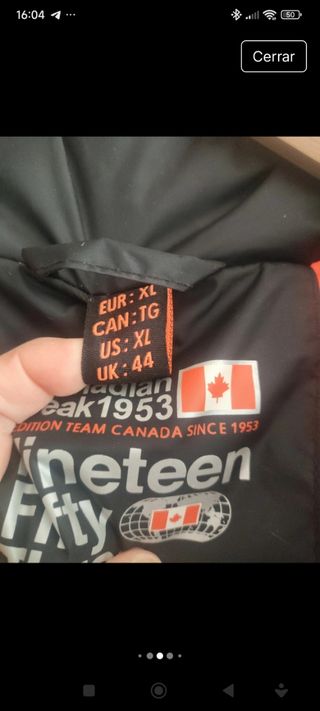 Parka Canadian Peak Negra y Naranja