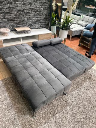 Sofá Cama Gris Económico