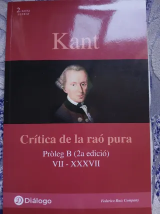 Kant : crítica de la raó pura : pròleg B (VII-X...