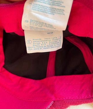 Gorra Champion lentejuelas rosa y dorada