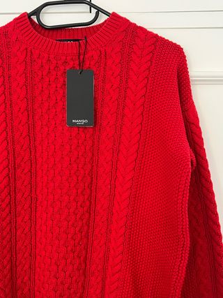 Jersey Mango Rojo Trenzado