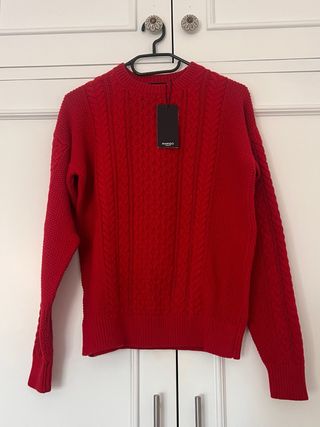 Jersey Mango Rojo Trenzado