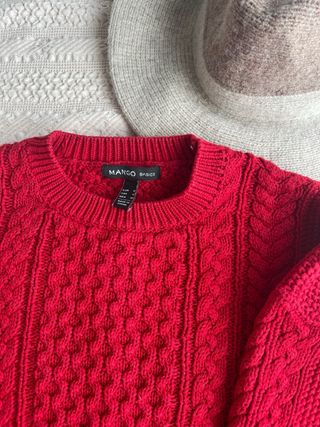 Jersey Mango Rojo Trenzado