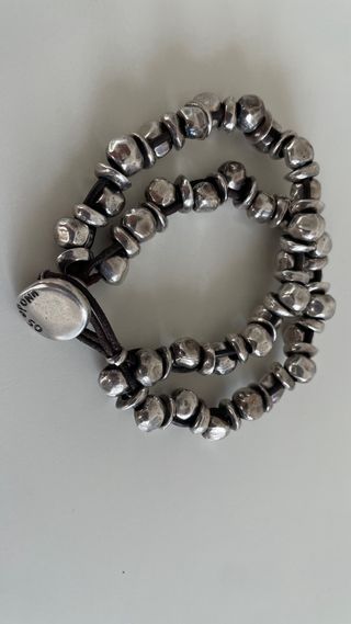 Pulsera Uno de 50 Piel y Plata